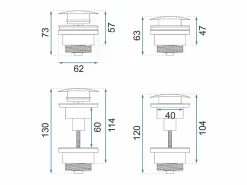 Rea Tapón De Lavabo Klik-Klak White