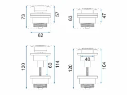 Online Rea Tapón Klik-Klak Grey Gris