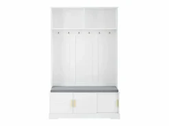 Clearance Taquilla - 120 x 40 x 191 cm - con banco zapatero + armario + 6 ganchos triples - aglomerado - Armario De Entrada