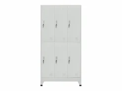 Sale vidaxl Taquilla con 6 compartimentos acero 90x45x180 cm Gris