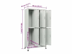 Sale vidaxl Taquilla con 6 compartimentos acero 90x45x180 cm Gris