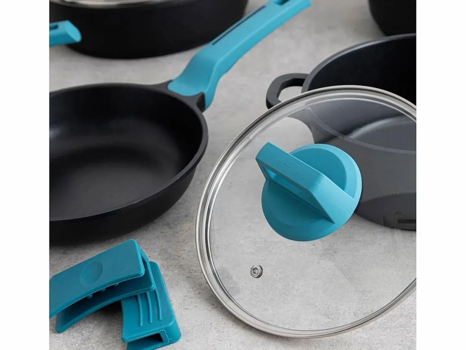 Tartera Confort Quid con tapa aluminio fundido azul/ Ø24 cm