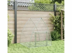Online Garden Furniture Taylor Ann Conejera acero galvanizado 100x105x120 cm Plateado