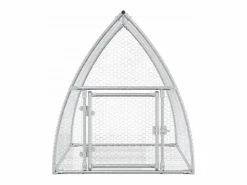 Online Garden Furniture Taylor Ann Conejera acero galvanizado 100x105x120 cm Plateado