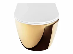 Rea Taza De Inodoro Carlo Mini Tornado Nfq White Gold