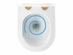 Rea Taza De Inodoro Carlo Mini Tornado Nfq White Gold