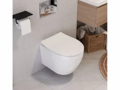 Clearance Rea Taza De Inodoro Carlo Mini Flat White + Bidé Carlo Mini Blanco