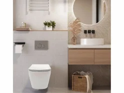 Clearance Rea Taza De Inodoro Carlo Mini Flat White + Bidé Carlo Mini Blanco