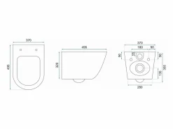 Clearance Rea Taza De Inodoro Carlo Mini Flat White + Bidé Carlo Mini Blanco