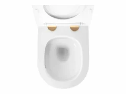 Rea Taza De Inodoro Carlo Mini Tornado Nfq Gold Edge