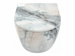 Rea Taza De Inodoro Carlos Duroplast/Slim/Zm Granit Shiny Grey