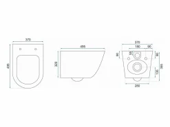 Rea Taza De Inodoro Carlo Mini Rimless Duroplast/Flat/Zm White