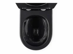 Rea Taza De Inodoro Wc Carlo Mini Tornado Black/Brushed Gold