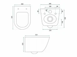 New Rea Taza De Inodoro Wc Eddy Turbo Tornado White Blanco
