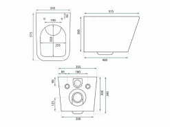 Discount Rea Taza De Inodoro Wc Julio Rimless White Blanco