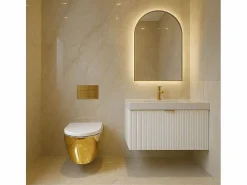 Rea Taza De Inodoro Wc -C6808 Gold