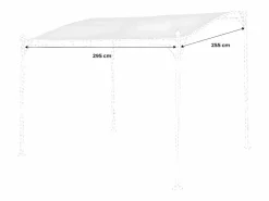 New Sweeek Techo de lona para pérgola brestum 3x2.5m pardo Gris antracita