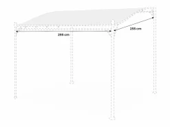Sweeek Techo de lona para pérgola brestum 3x2.5m
