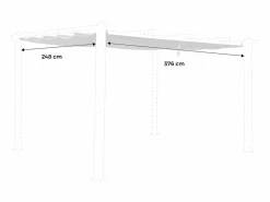 Online Sweeek Techo de repuesto para pérgola 3x4m crudo Amarillo