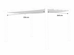 Sweeek Techo de repuesto para pérgola 3x4m pardo