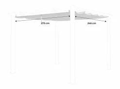 Sweeek Techo de repuesto para pérgola 3x3m crudo