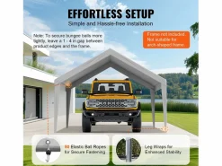 Tejido de Avent SucceBuy de Repuesto para Abri D'Automóvil, 396 x 610 cm, , Lona Resistente para Cobertizo de Garaje, Impermeable y con Protección UV