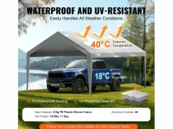 Hot Tejido de Avent SucceBuy de Repuesto para Abri D'Automóvil, 366 x 610 cm, , Lona Resistente para Cobertizo de Garaje, Impermeable y con Protección UV Cochera