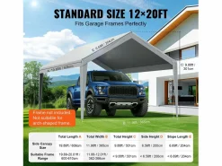 Hot Tejido de Avent SucceBuy de Repuesto para Abri D'Automóvil, 366 x 610 cm, , Lona Resistente para Cobertizo de Garaje, Impermeable y con Protección UV Cochera