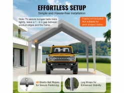 Hot Tejido de Avent SucceBuy de Repuesto para Abri D'Automóvil, 366 x 610 cm, , Lona Resistente para Cobertizo de Garaje, Impermeable y con Protección UV Cochera