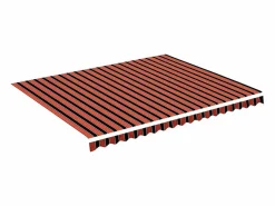 Clearance Tela de repuesto para toldo naranja y marrón 4,5x3,5 m ES708976 Multicolor