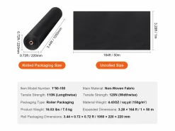 Hot Tela geotextil no tejida SucceBuy, 100 x 50 m (4,43 oz) para control de malezas en el suelo Invernadero De Jardín