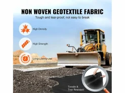Tela Geotextil no Tejida, SucceBuy Tela Geotextil no Tejida 460 x 610 cm, 113 g, Barrera contra Malezas para Cubrir el Suelo