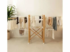 Hot Tendedero Plegable Wood V35 - Newlux Blanco
