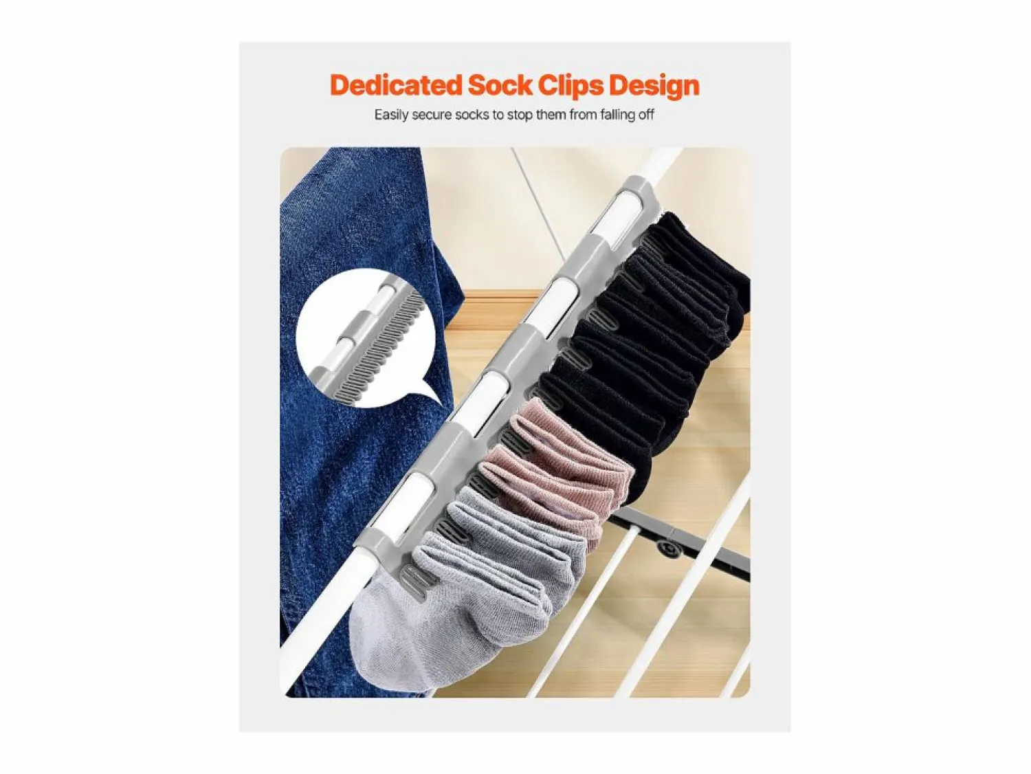 Sale Tendedero Plegable SucceBuy, Tendedero de Pie de 2 Niveles, con Pinzas para Calcetines y 21 Barras de Secado, de Metal, Regulable en Altura, Blanco Multicolor