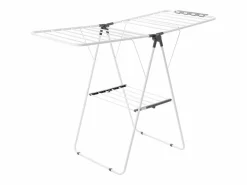 Sale Tendedero Plegable SucceBuy, Tendedero de Pie de 2 Niveles, con Pinzas para Calcetines y 21 Barras de Secado, de Metal, Regulable en Altura, Blanco Multicolor