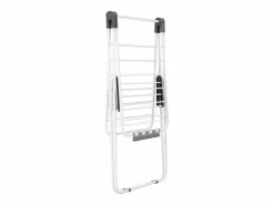 Sale Tendedero Plegable SucceBuy, Tendedero de Pie de 2 Niveles, con Pinzas para Calcetines y 21 Barras de Secado, de Metal, Regulable en Altura, Blanco Multicolor