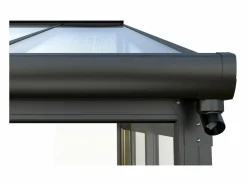 Online Terraza cerrada de policarbonato con protección UV 15,8 m² antracita MATHILDA Pérgola