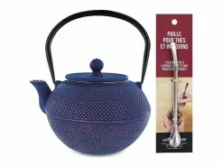 Tetera china de hierro fundido Song 1,2 L + pajita de acero inoxidable con filtro