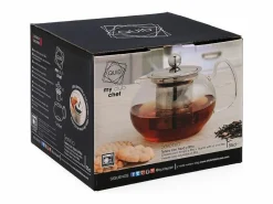 New Tetera Serenia Quid con tapa filtro inox vidrio 55 cl Transparente