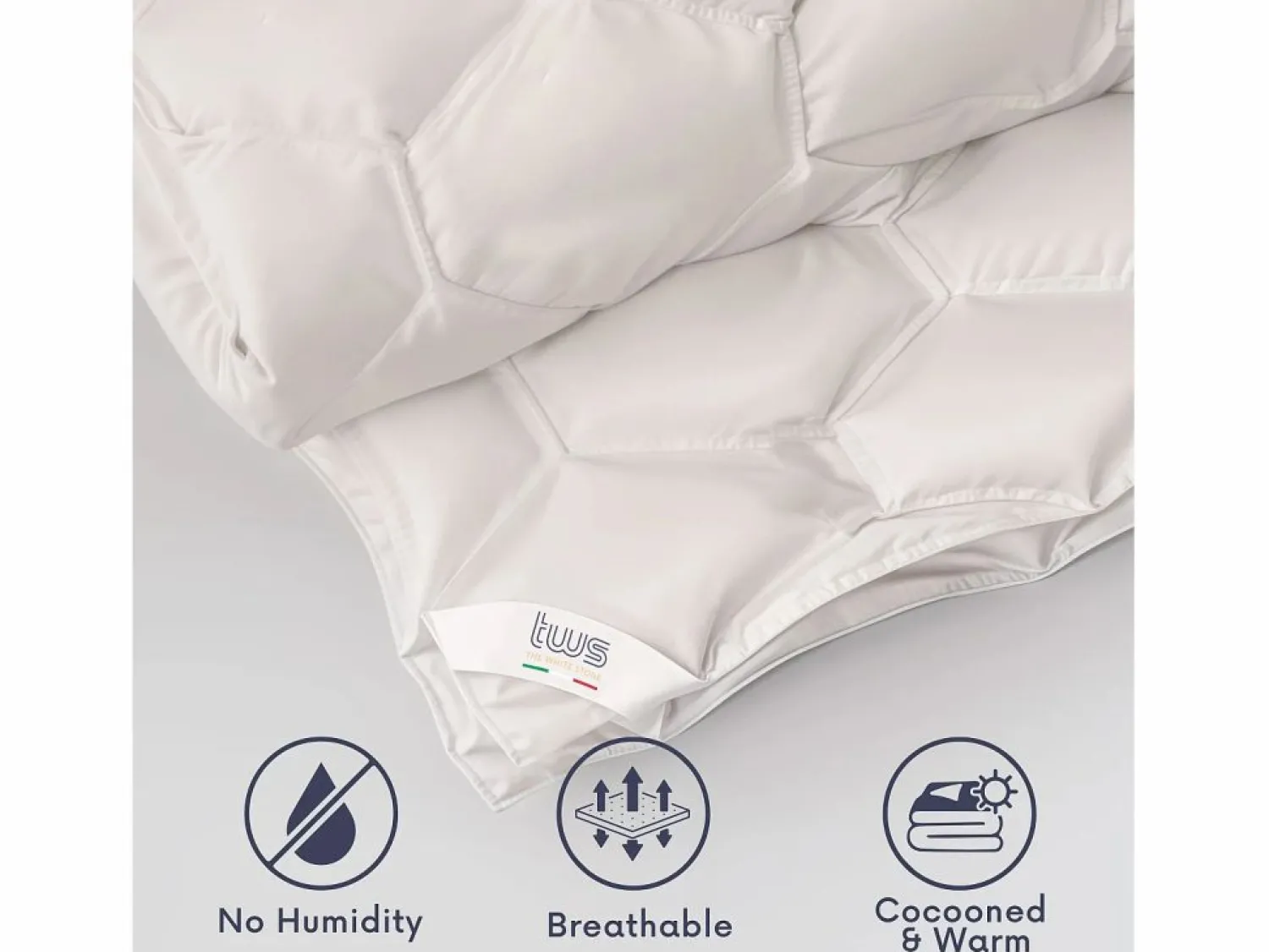 The White Stone Edredón Universal 155x200 cm 250 g | Fibra Soft cálida | Microfibra blanca
