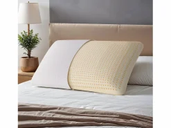 Hot The White Stone Set de 4 almohadas de Memory Foam 40×70 cm, H 11 cm, cervicales, hipoalergénicas y transpirables Blanco