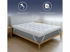 Discount The White Stone Topper Cama Doble |Protector de Colchón Acolchado con Relleno de 1000 g/m² |Funda de Microfibra Transpirable con Gomas en las Esquinas |160x200
