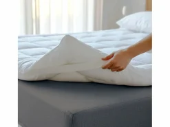 Best Topper Cama Individual |Protector de Colchón Acolchado con Relleno de 1000 g/m² |Funda de Microfibra Transpirable con Gomas en las Esquinas |90x190 Sobrecolchón