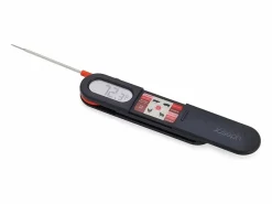 New Joseph Joseph ThermaPoint , termómetro digital de sonda, lectura instantánea, sonda plegable, resistente al agua, guía de temperaturas, color gris Negro