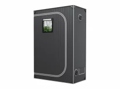 Outlet Tienda de Cultivo SucceBuy Armario de Cultivo de 122 x 61 x 183 cm con Ventana y Bandeja Negro