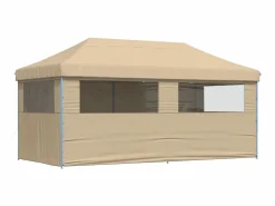 New Tienda de fiesta plegable Pop-Up con 4 paredes laterales ES332527 Beige