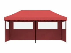 Tienda de fiesta plegable Pop-Up 3 paredes laterales burdeos ES617088