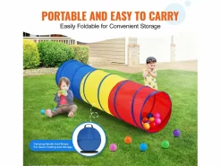 Clearance Tienda SucceBuy Túnel Trepadero Desmontable para Niños, para Bebés y Mascotas con Estuche de Transporte Mueble De Bebé