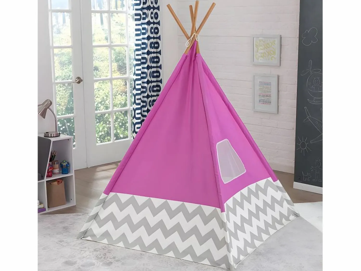 Online Kidkraft Tipi infantil de lona y bambú - Rosa