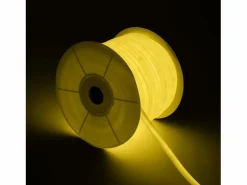 New Ledkia Tira LED Neón Regulable 220V BOBINA 50m Amarillo Circular 360 9W/m Corte 100cm IP67 Amarillo Blanco